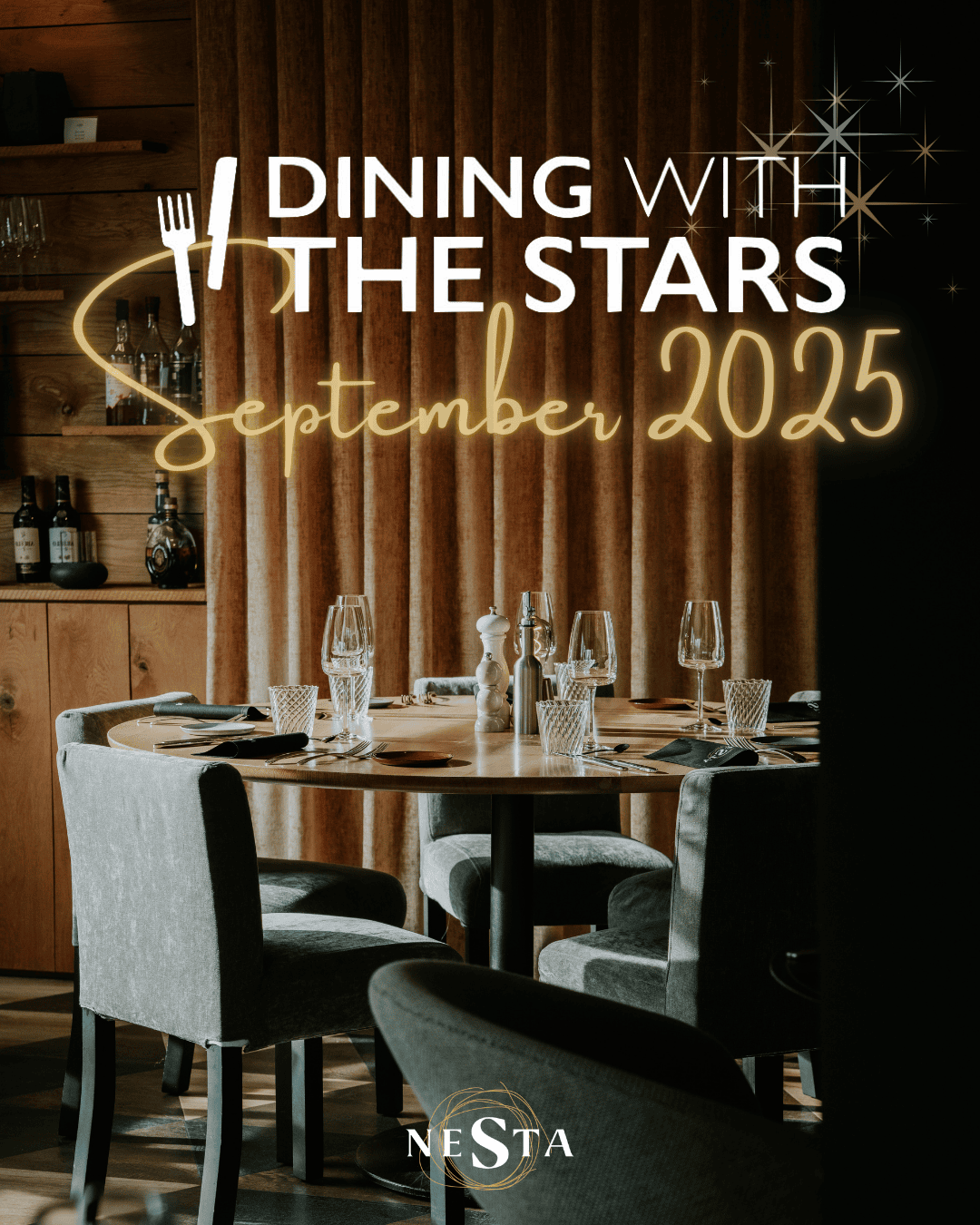 Dining With The Stars September 2025 bij NESTA – exclusief 5-gangen menu in samenwerking met DiningCity Belgium